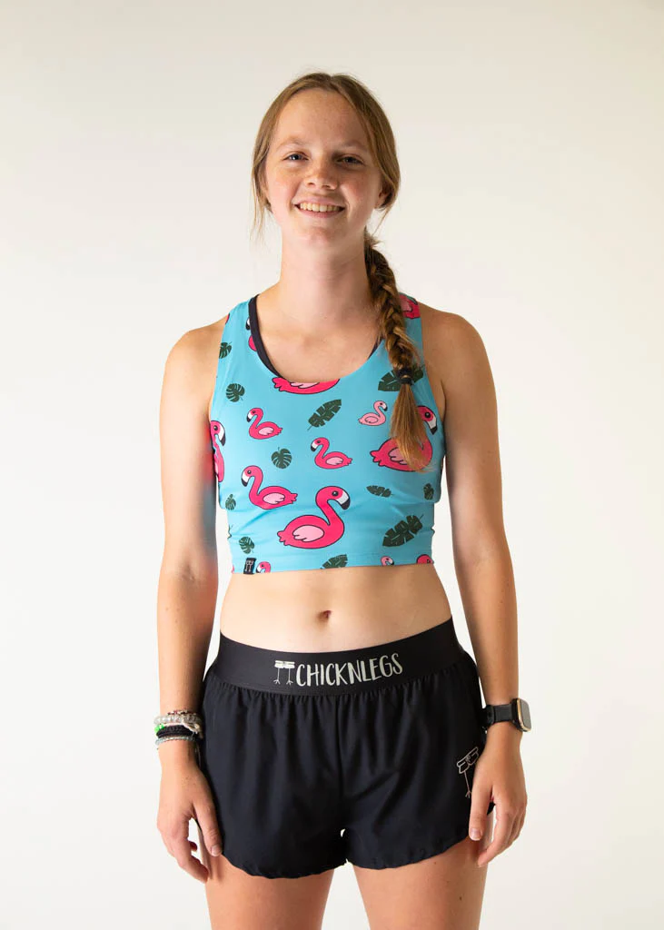 Blue Flamingo PWR Crop Top - Image 2