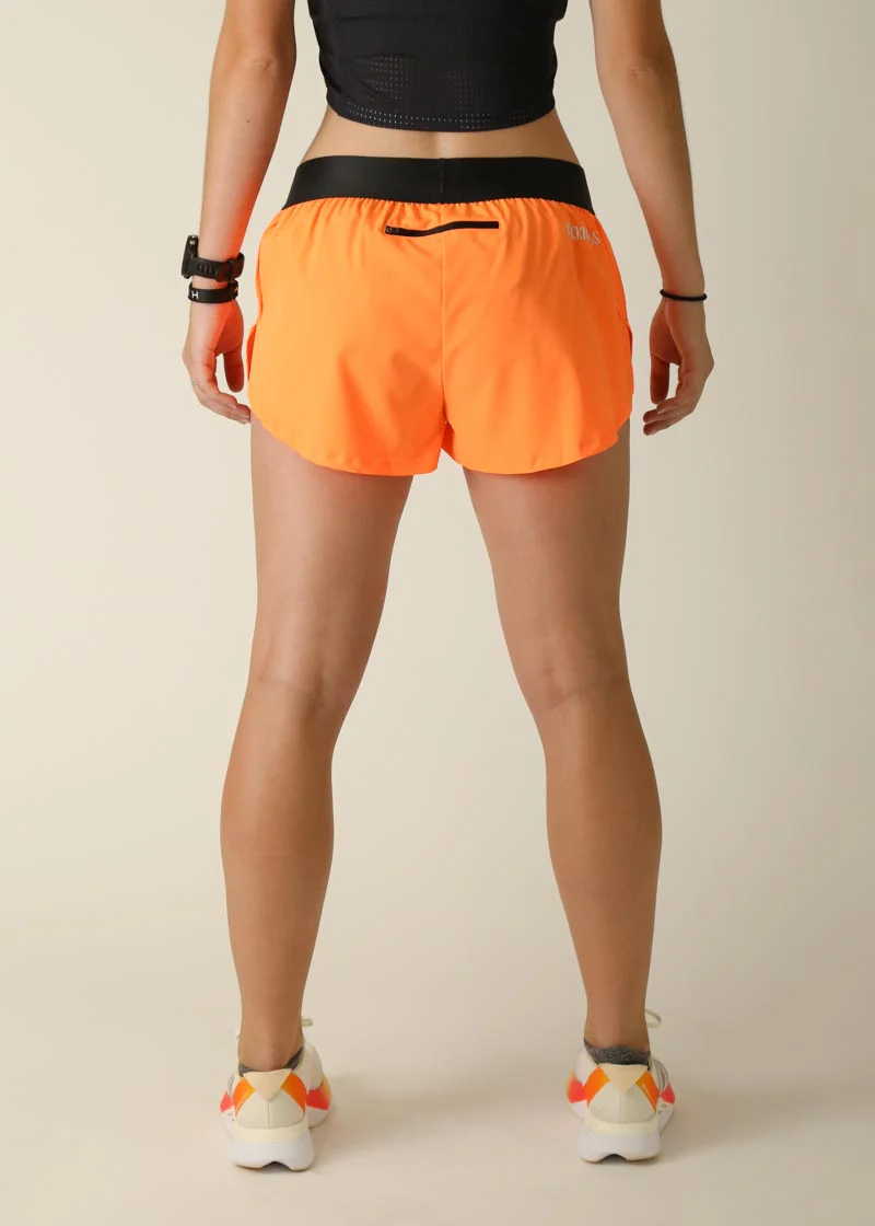 Women's Neon Orange 1.5" Split Shorts - Image 5
