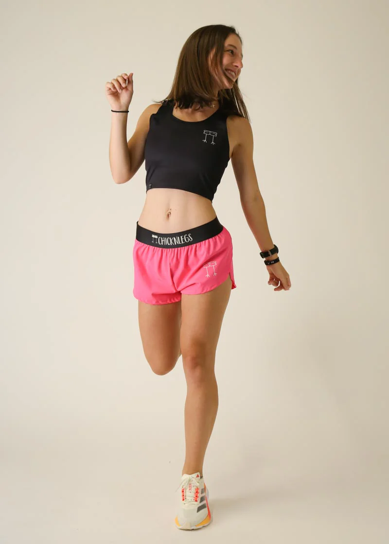 Women's Neon Pink 1.5" Split Shorts - Image 6