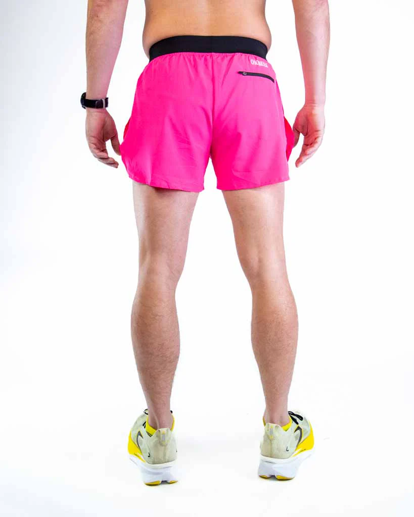 Men's Neon Pink 4" Half Split Shorts - Image 4