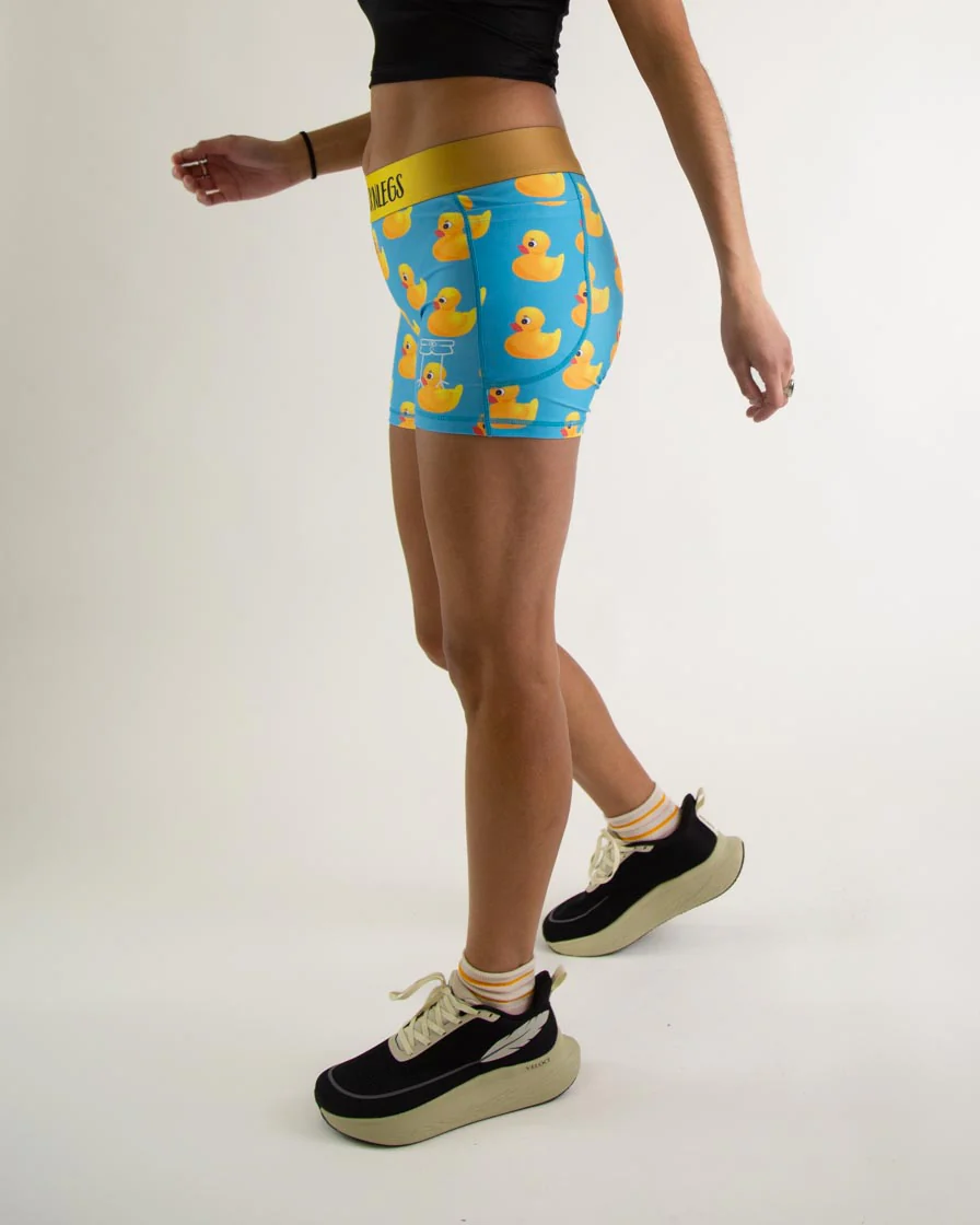 Women's Rubber Ducky 3" Compression Shorts - Image 3