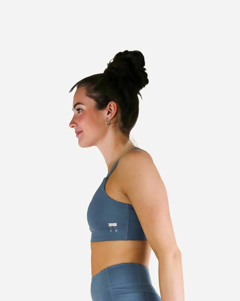 FLY Y-Back Sports Bra – Slate Blue - Image 3