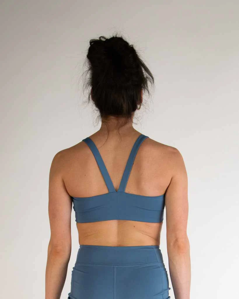 FLY Y-Back Sports Bra – Slate Blue - Image 5
