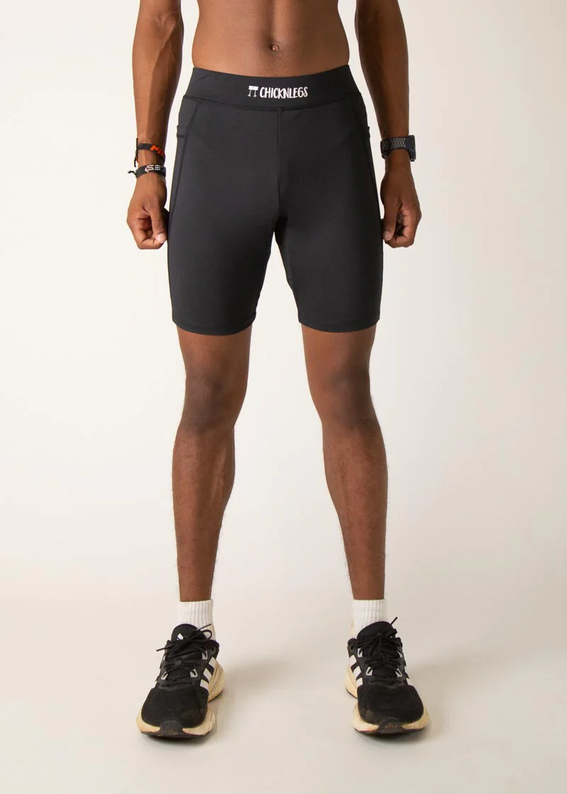 Men's Black 8" Half Tights - Image 2