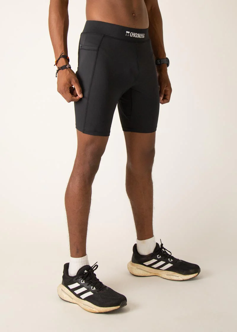 Men's Black 8" Half Tights - Image 3
