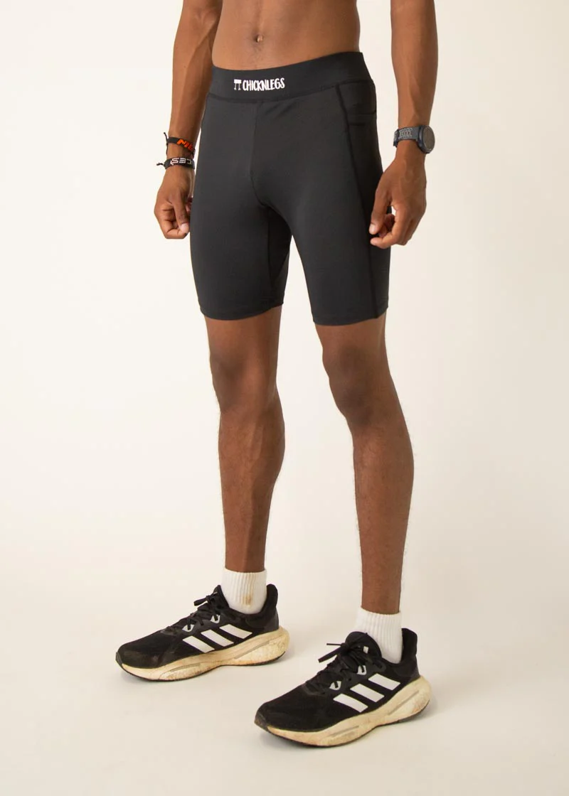 Men's Black 8" Half Tights - Image 4