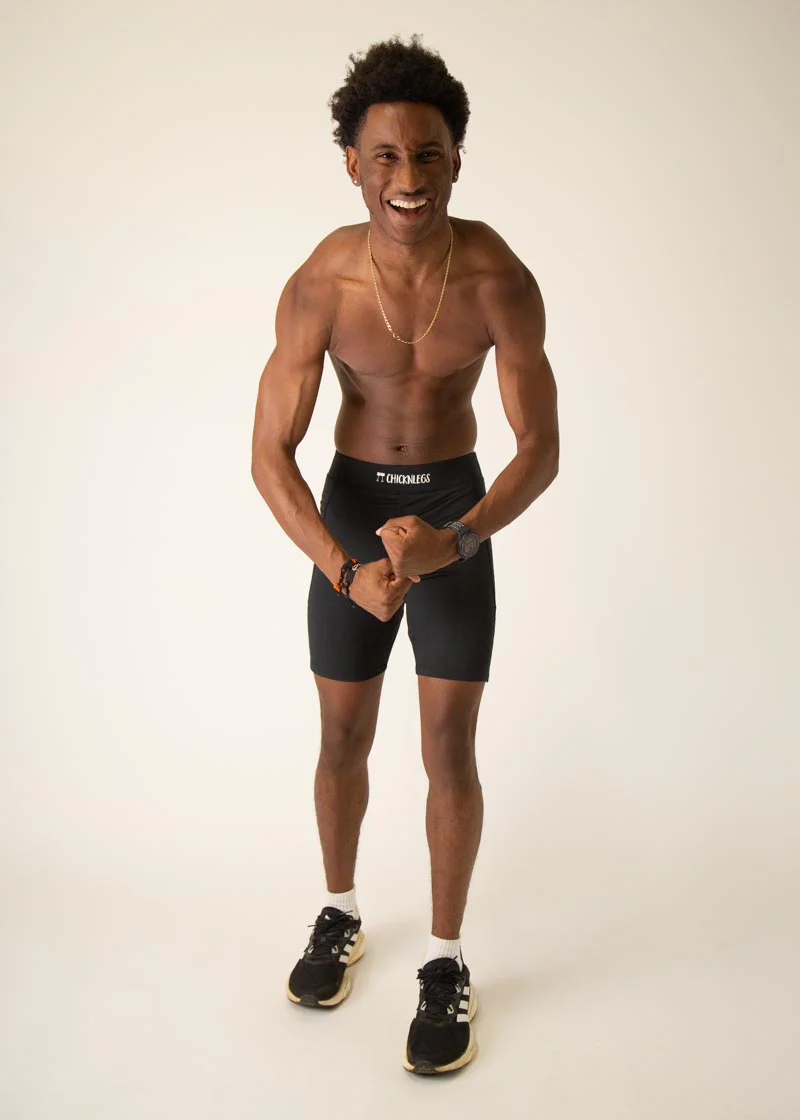 Men's Black 8" Half Tights - Image 6