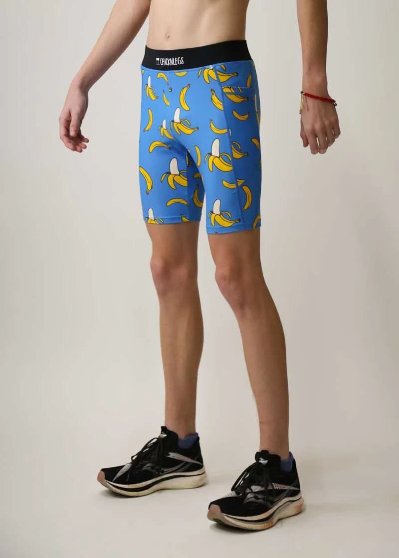 Men's Blue Bananas 8" Half Tights - Image 3