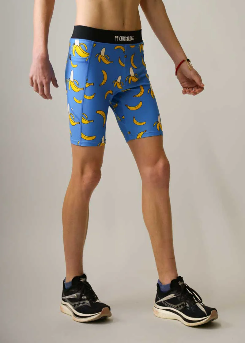 Men's Blue Bananas 8" Half Tights - Image 4