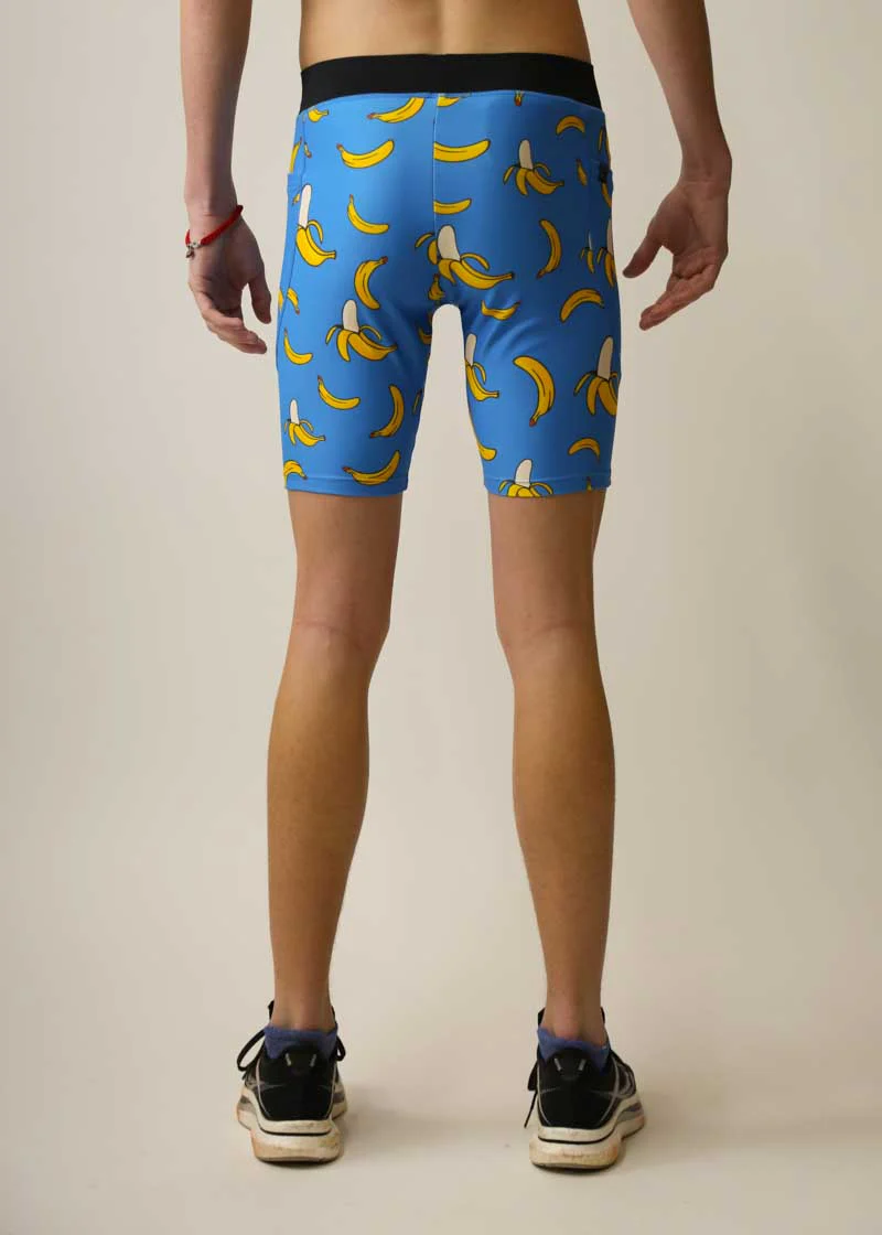 Men's Blue Bananas 8" Half Tights - Image 5
