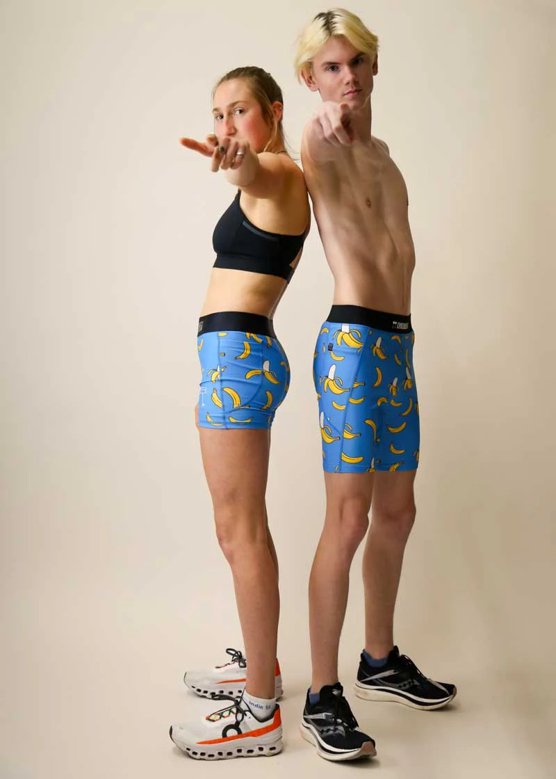 Men's Blue Bananas 8" Half Tights - Image 6