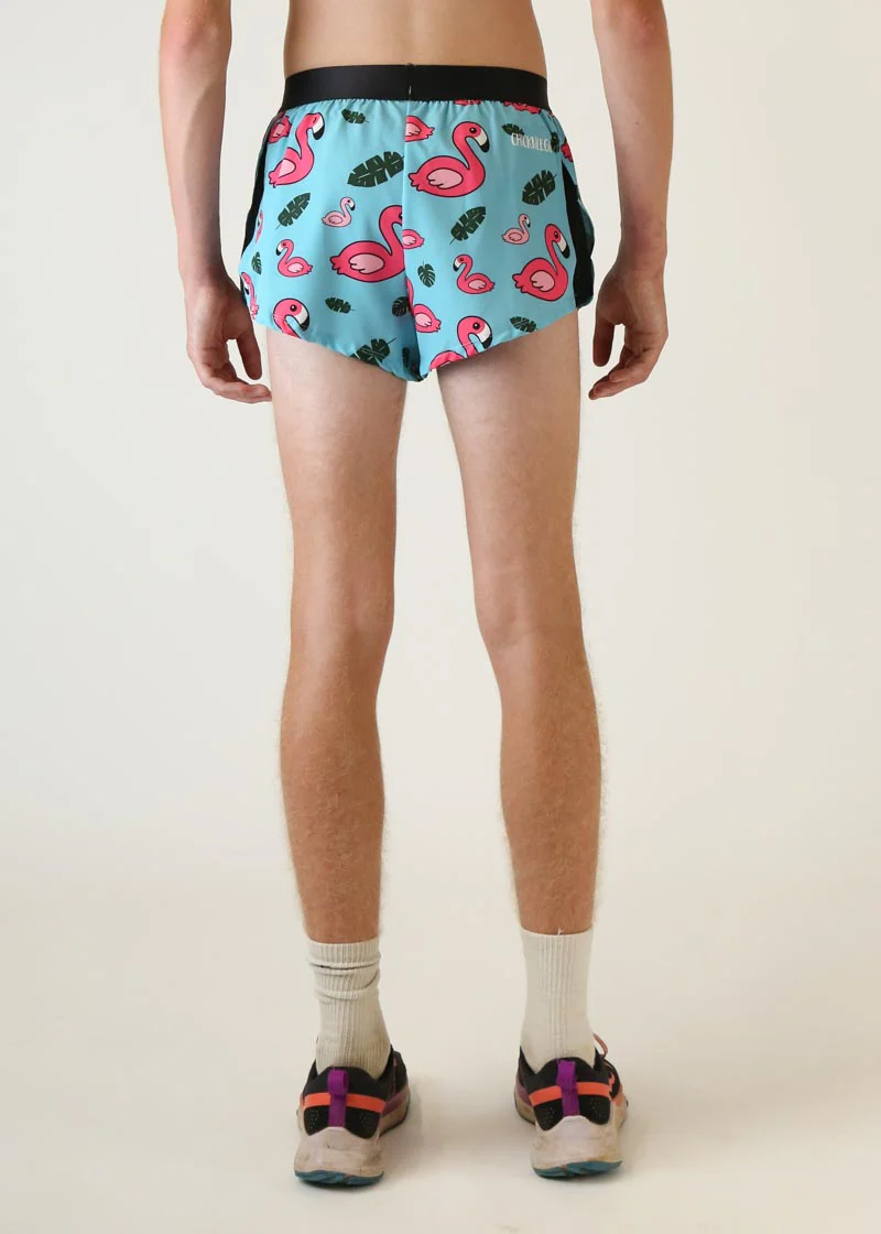 Men's Blue Flamingo 2" Split Shorts - Image 5