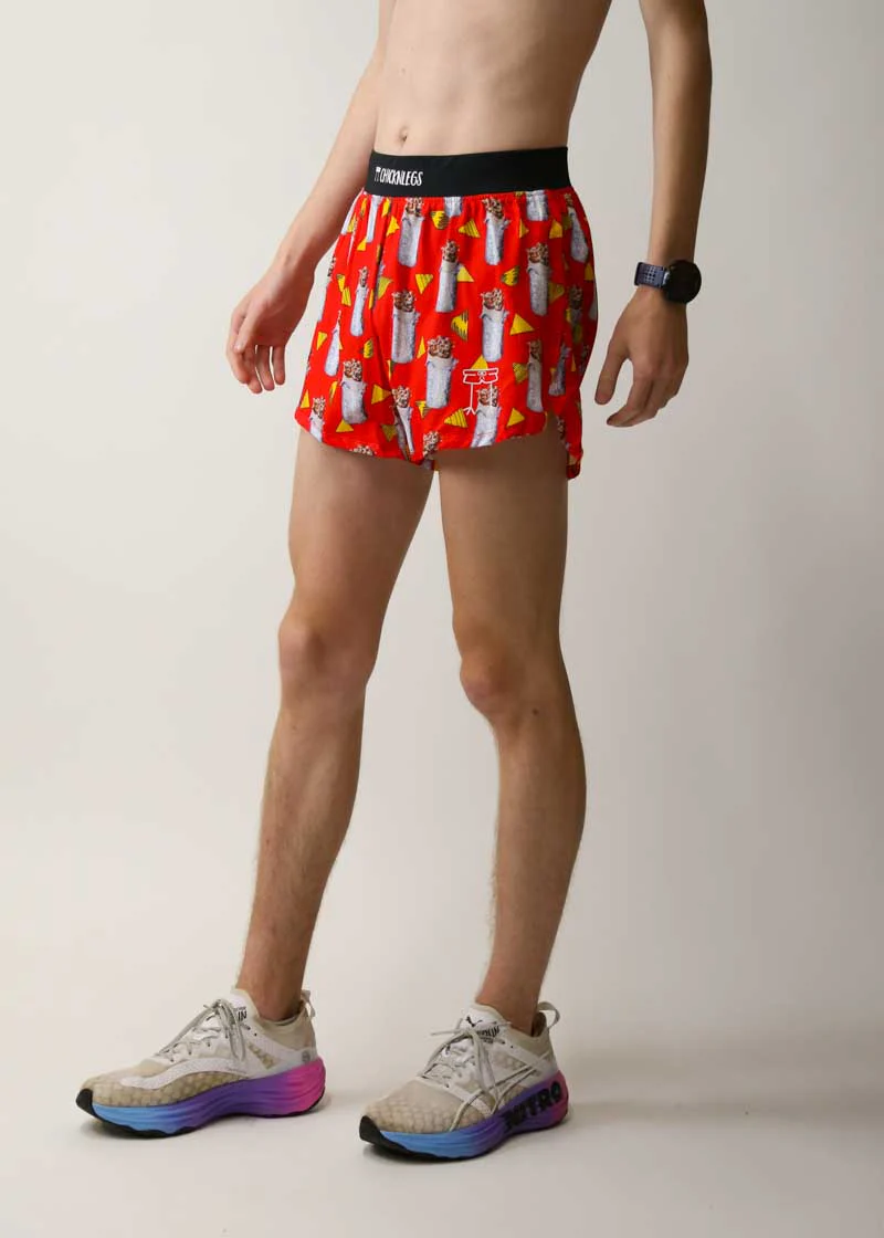 Men's Burritos 4" Half Split Shorts - Image 2