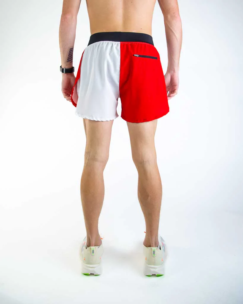 Men's California Flag 4" Half Split Shorts - Image 4