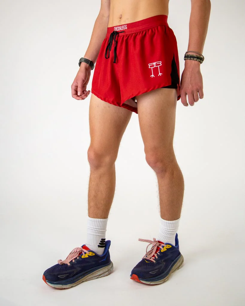Men's Cardinal Red 2" DS Split Shorts - Image 3