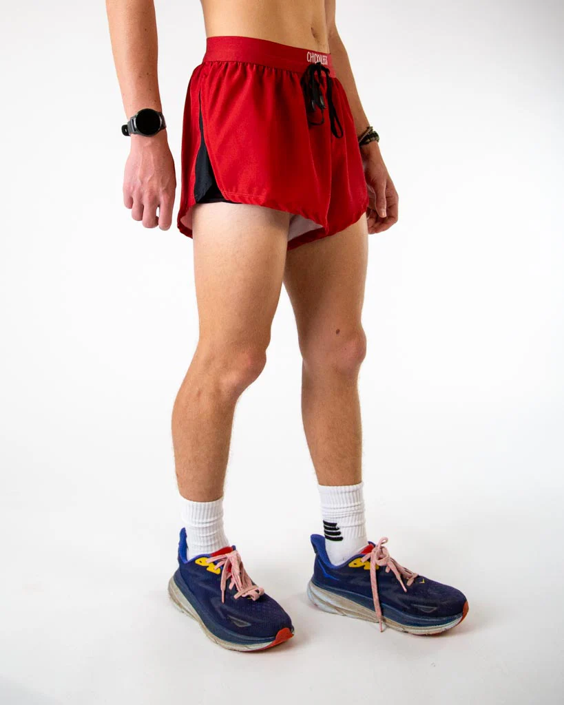 Men's Cardinal Red 2" DS Split Shorts - Image 4