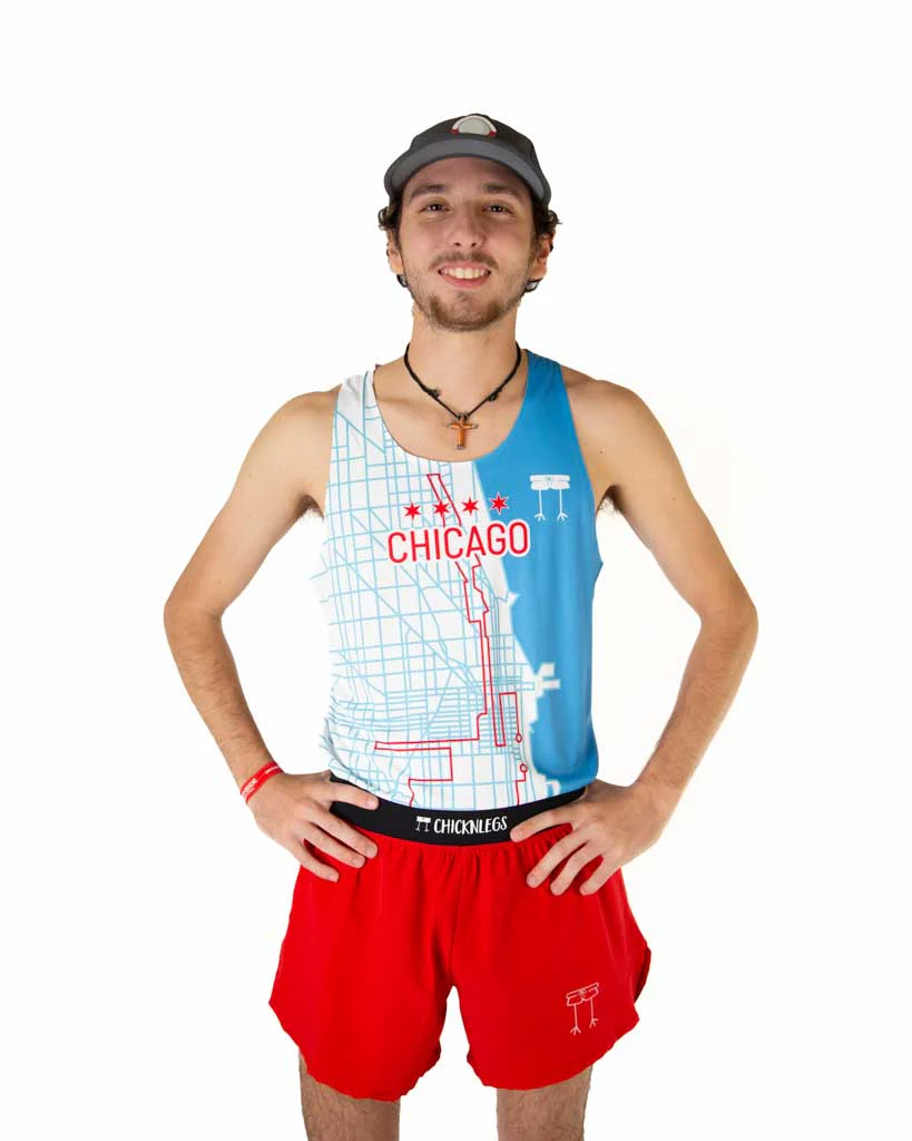 Men's Chicago Marathon Course Singlet