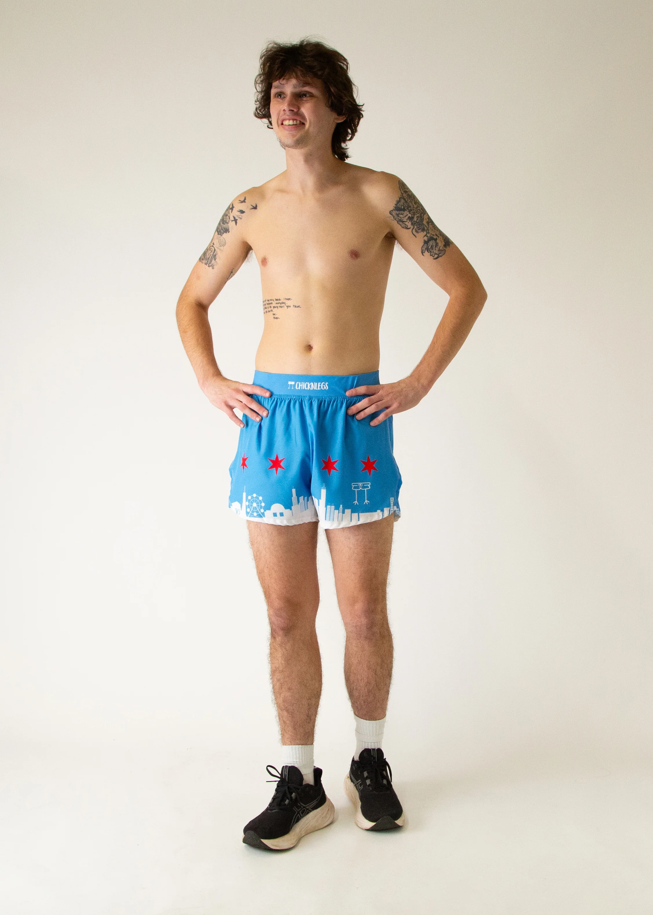 Men's Chicago Skyline 4" Half Split Shorts - Image 5