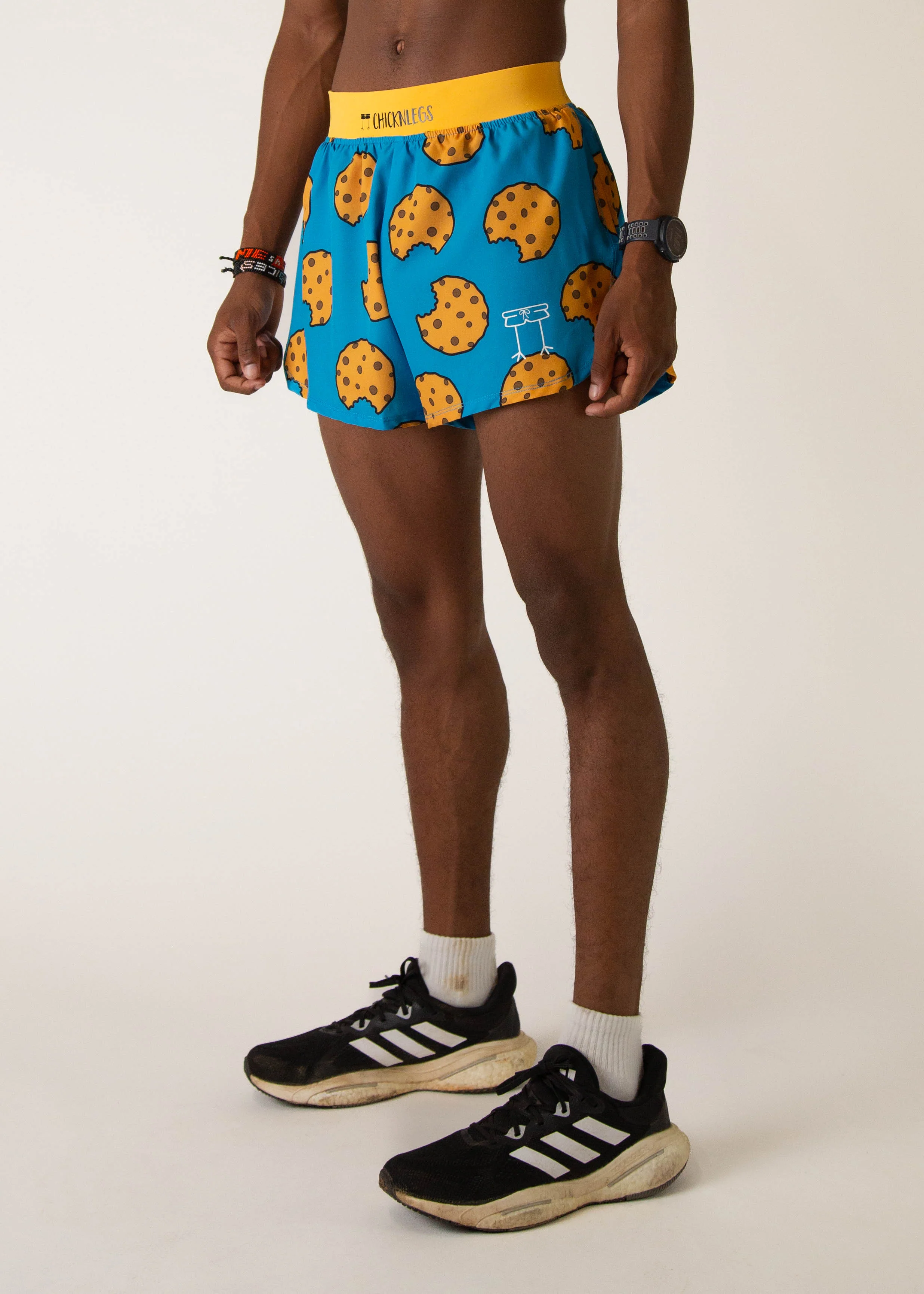 Men's Chocolate Chip Cookies 4" Half Split Shorts - Image 2