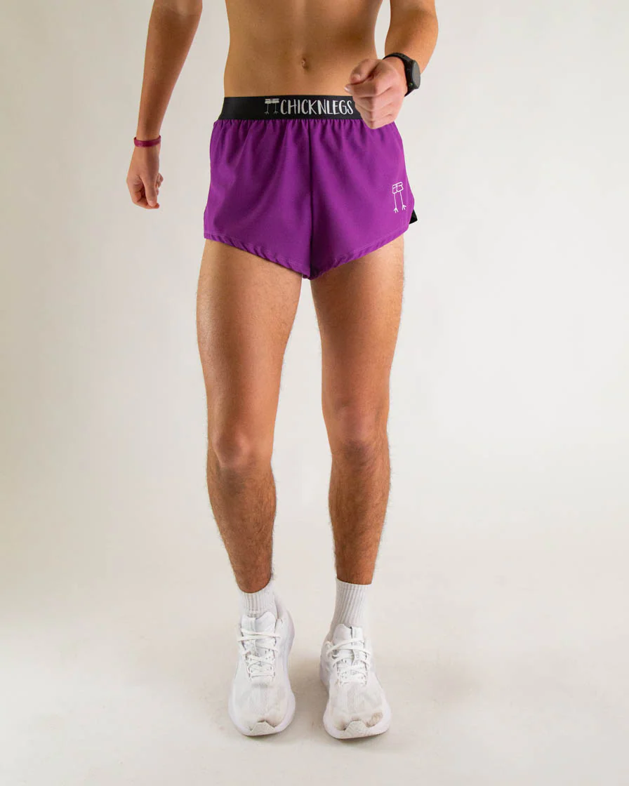 Men's Deep Purple 2" Split Shorts - Image 2