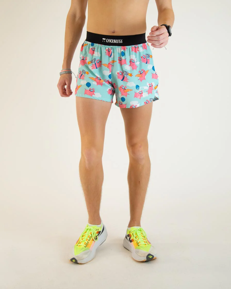 Men's Flying Pigs 4" Half Split Shorts