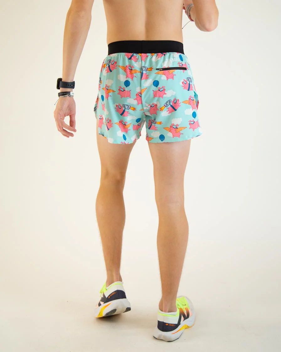 Men's Flying Pigs 4" Half Split Shorts - Image 4