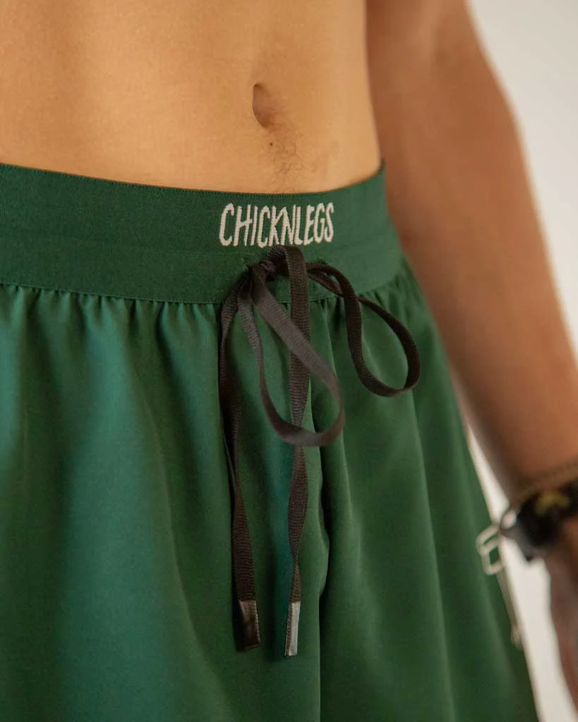 Men's Forest Green 2" DS Split Shorts - Image 2