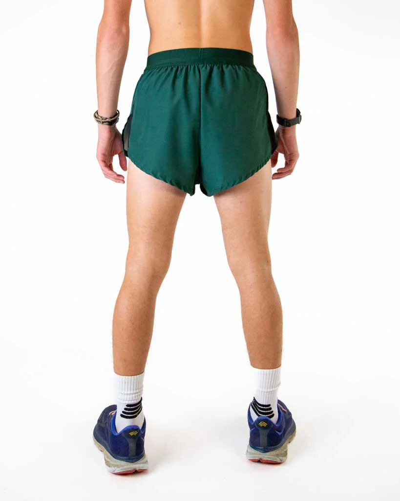 Men's Forest Green 2" DS Split Shorts - Image 6