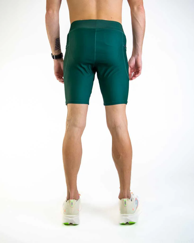 Men's Forest Green 8" Half Tights - Image 6
