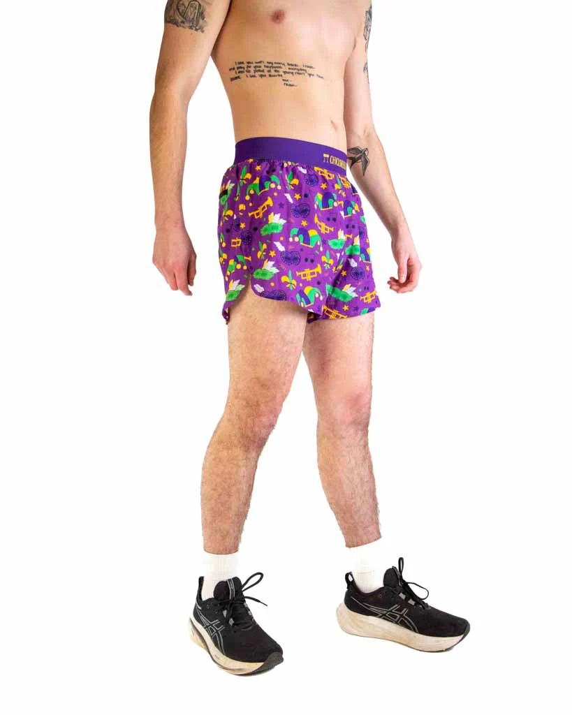 Men's Mardi Gras 4" Half Split Shorts - Image 2