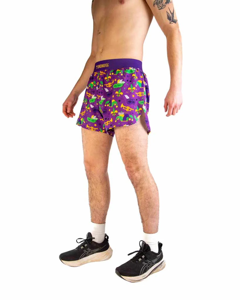 Men's Mardi Gras 4" Half Split Shorts - Image 3