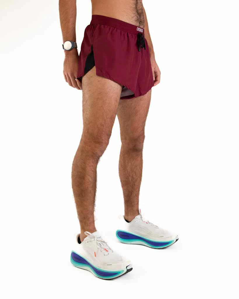 Men's Maroon 2" DS Split Shorts - Image 4