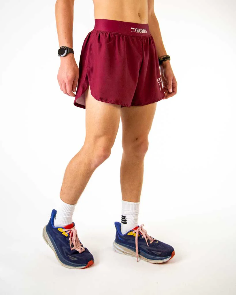Men's Maroon 4" Half Split Shorts - Image 3