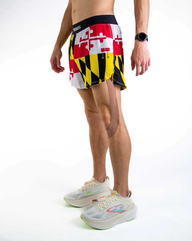 Men's Maryland Flag 4" Half Split Shorts - Image 2