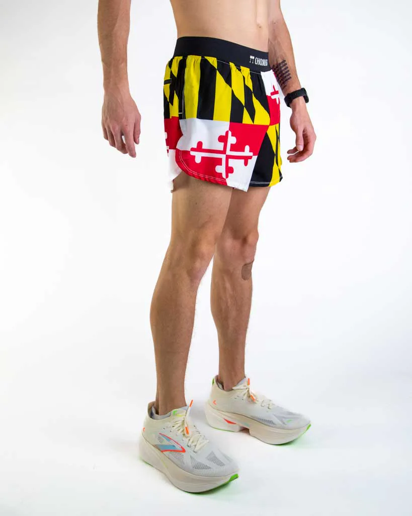 Men's Maryland Flag 4" Half Split Shorts - Image 3