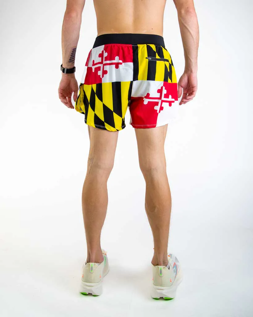 Men's Maryland Flag 4" Half Split Shorts - Image 4