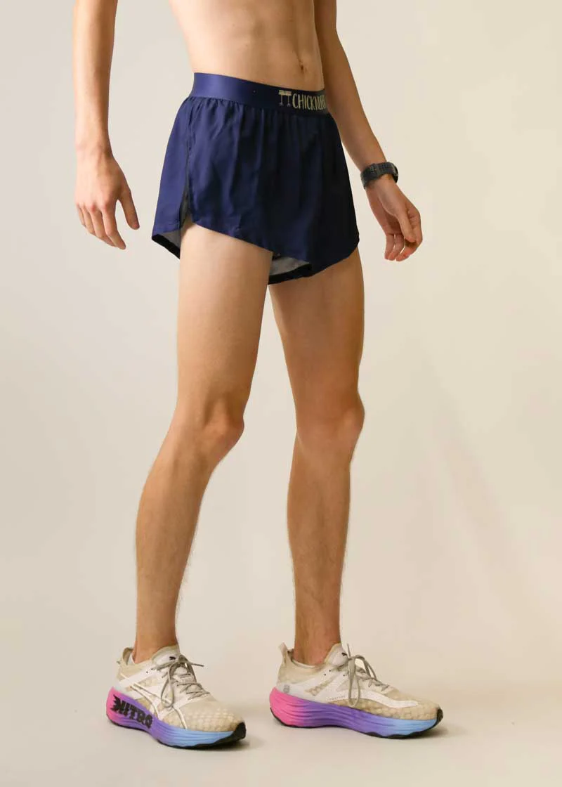 Men's Navy Blue 2" Split Shorts - Image 4