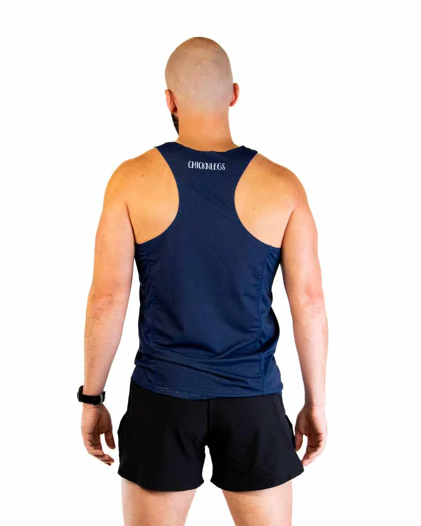 Men's Navy Blue Performance Singlet - Image 4