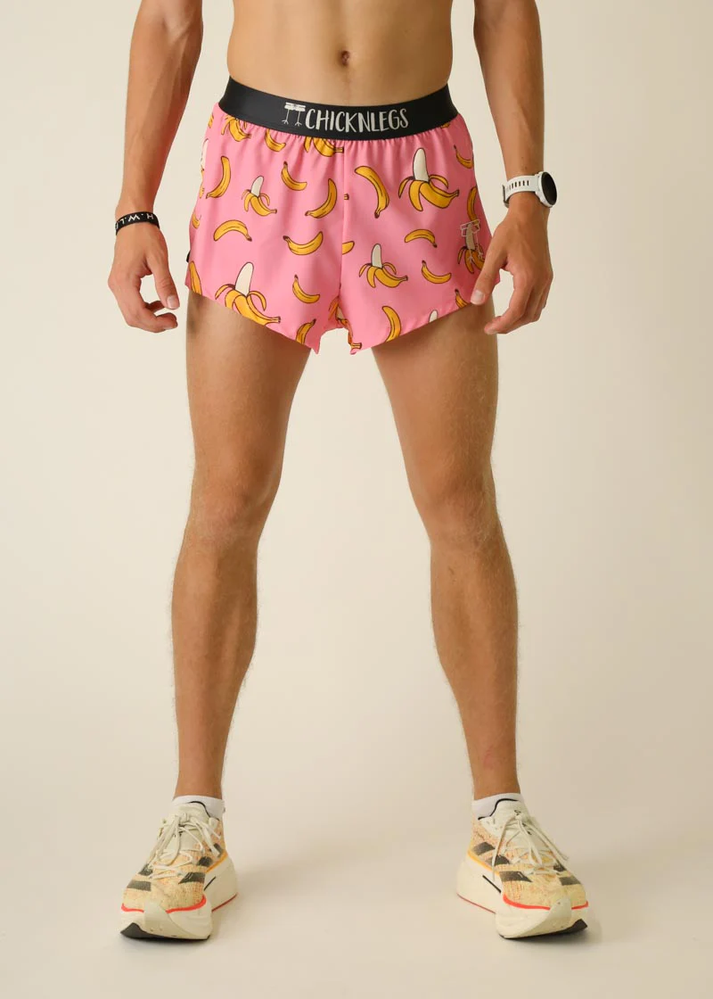 Men's Pink Bananas 2" Split Shorts - Image 2