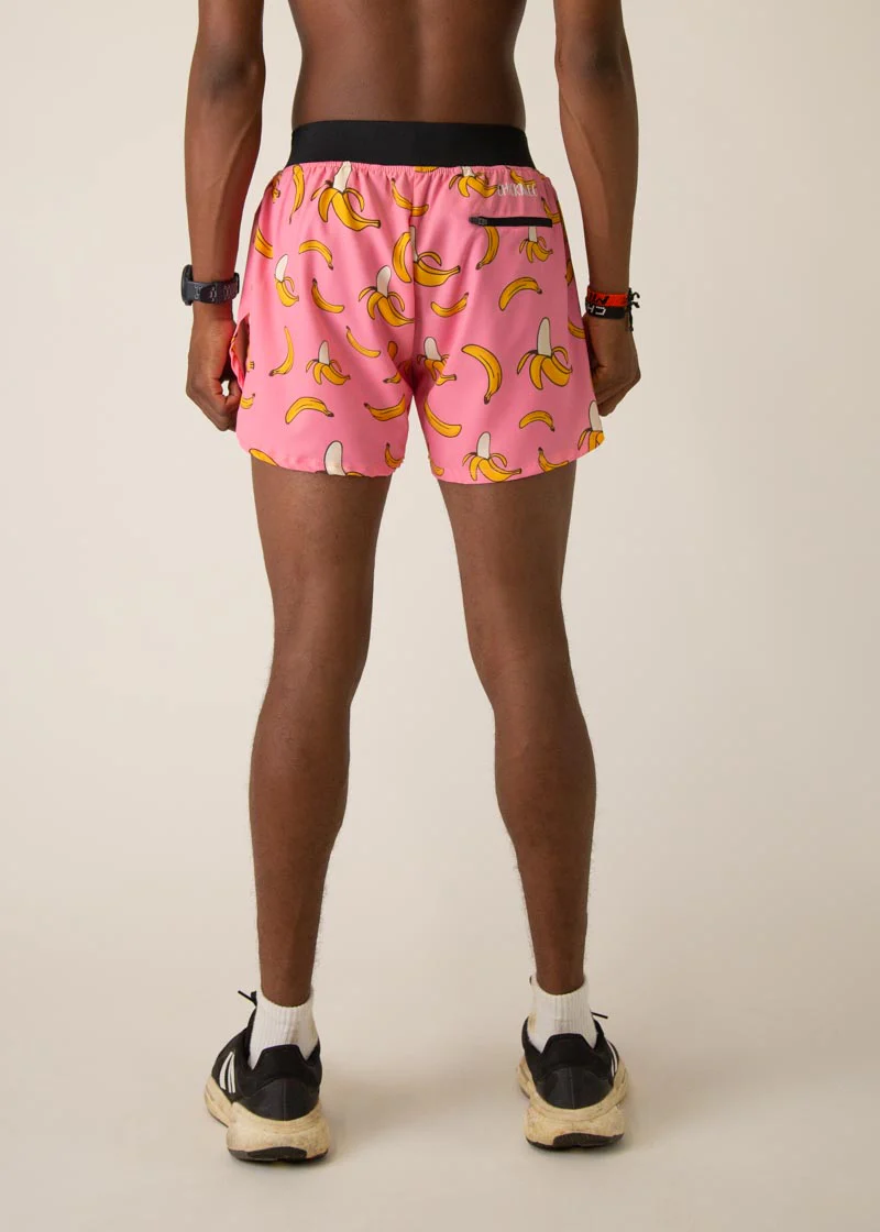 Men's Pink Bananas 4" Half Split Shorts - Image 4