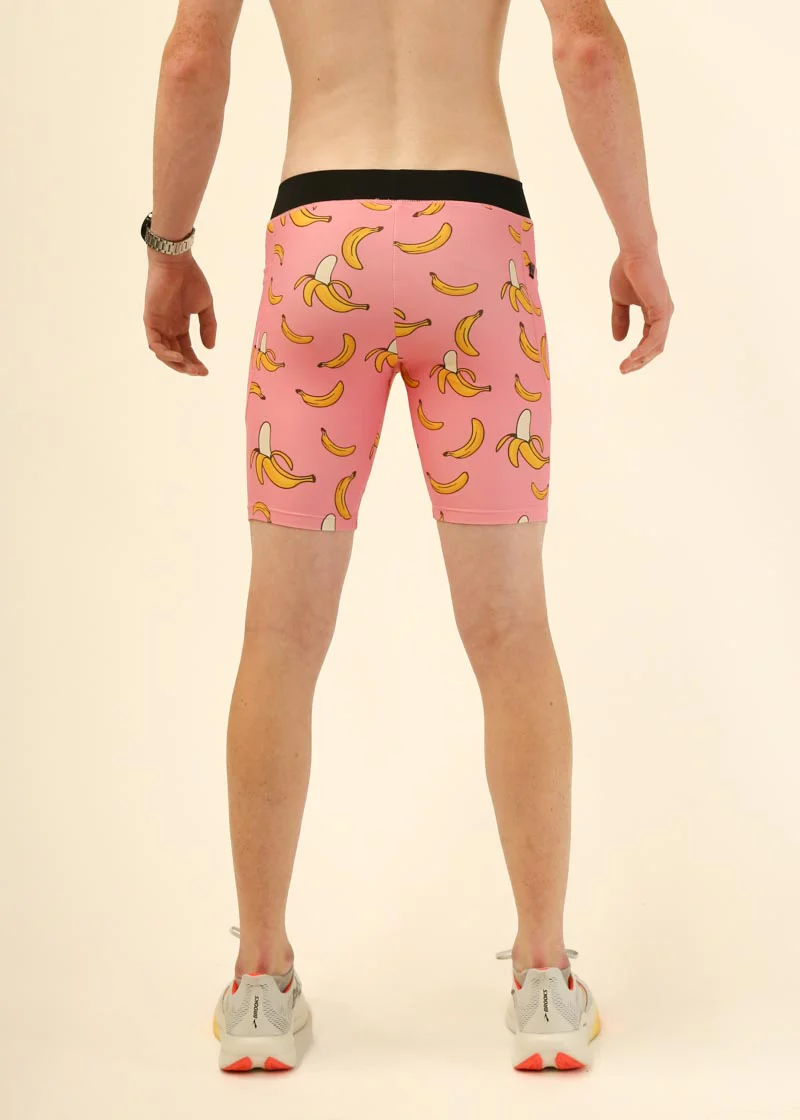 Men's Pink Bananas 8" Half Tights - Image 5