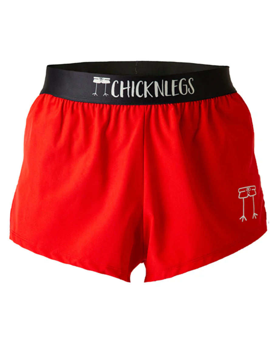 Men's Red 2" Split Short