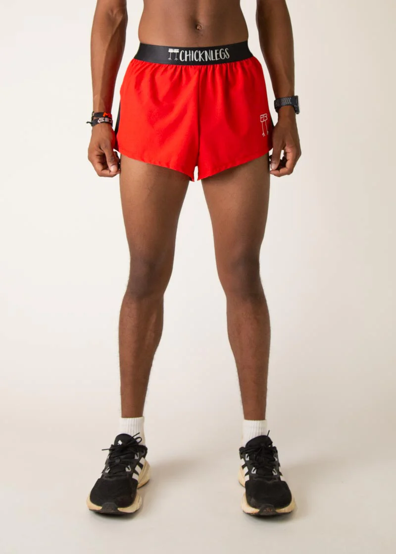 Men's Red 2" Split Short - Image 2
