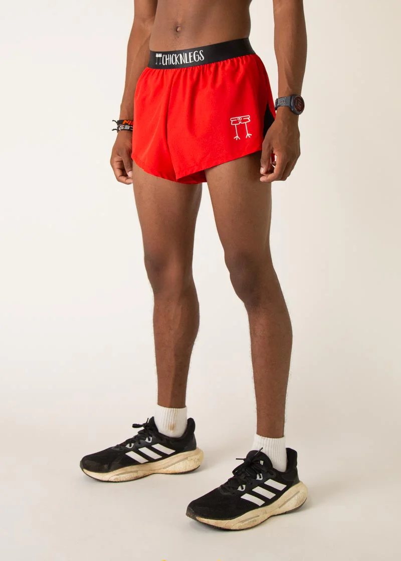 Men's Red 2" Split Short - Image 4