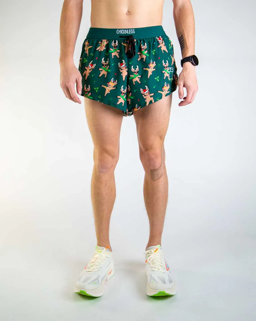 Men's Rockin Reindeer 2" DS Split Shorts