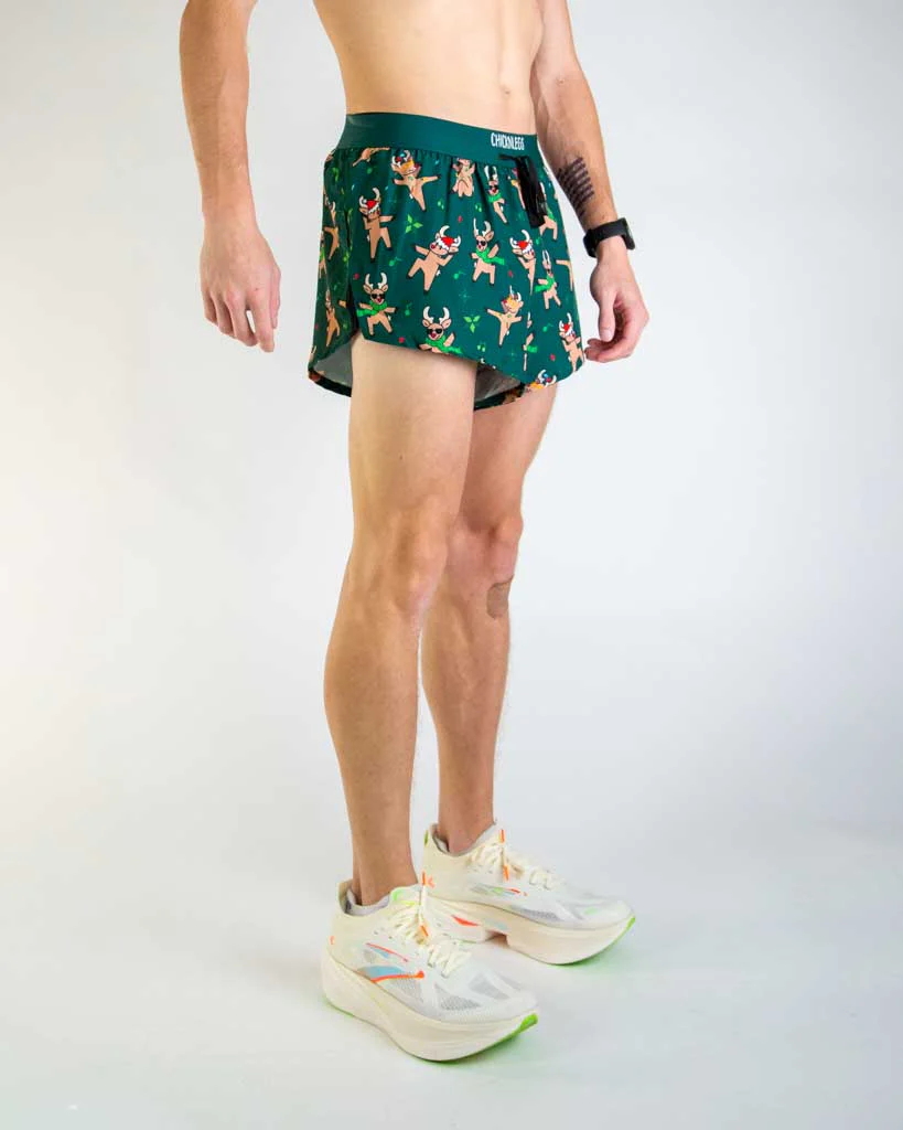 Men's Rockin Reindeer 2" DS Split Shorts - Image 4