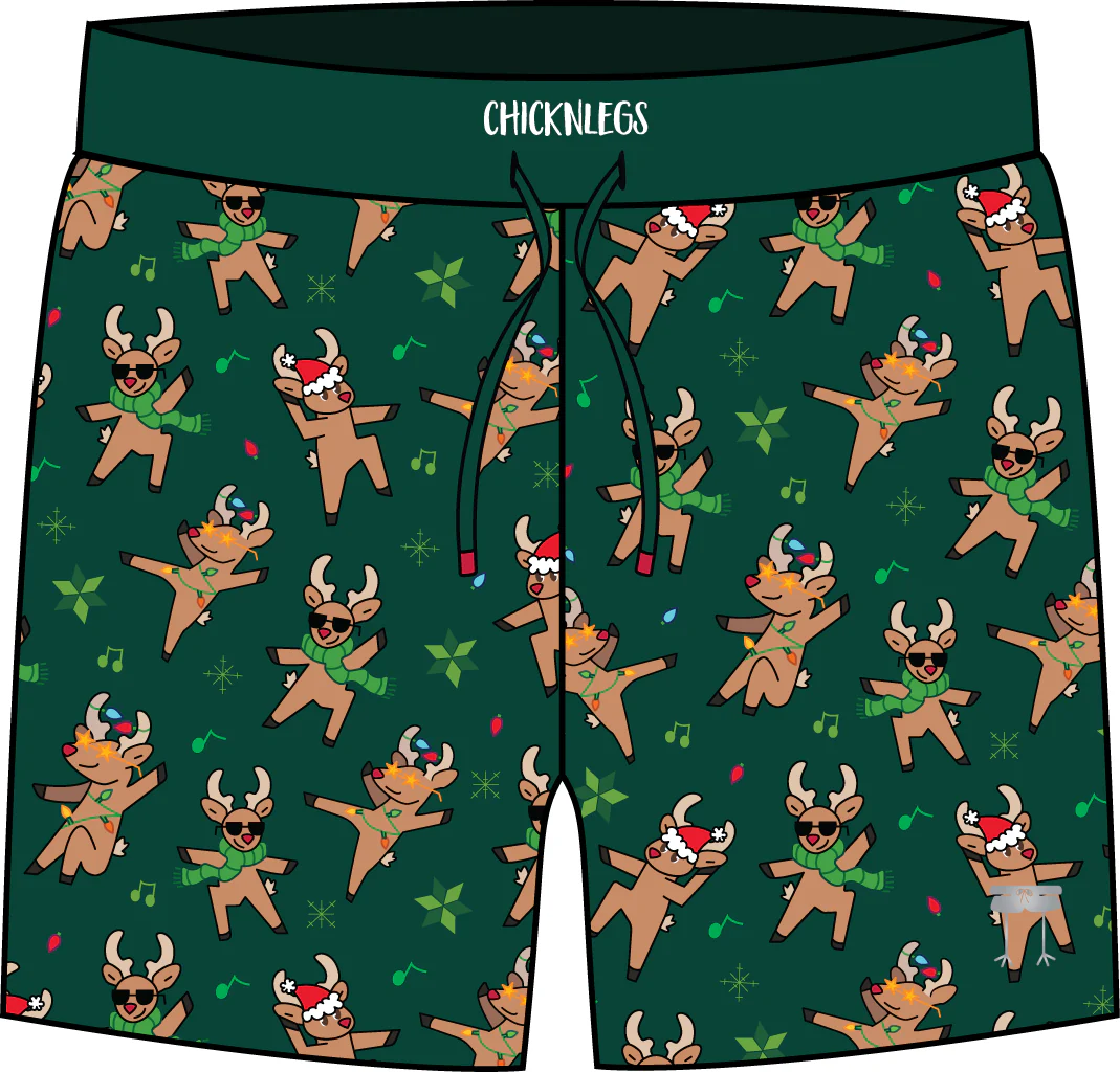 Men's Rockin Reindeer 5" DS Running Shorts