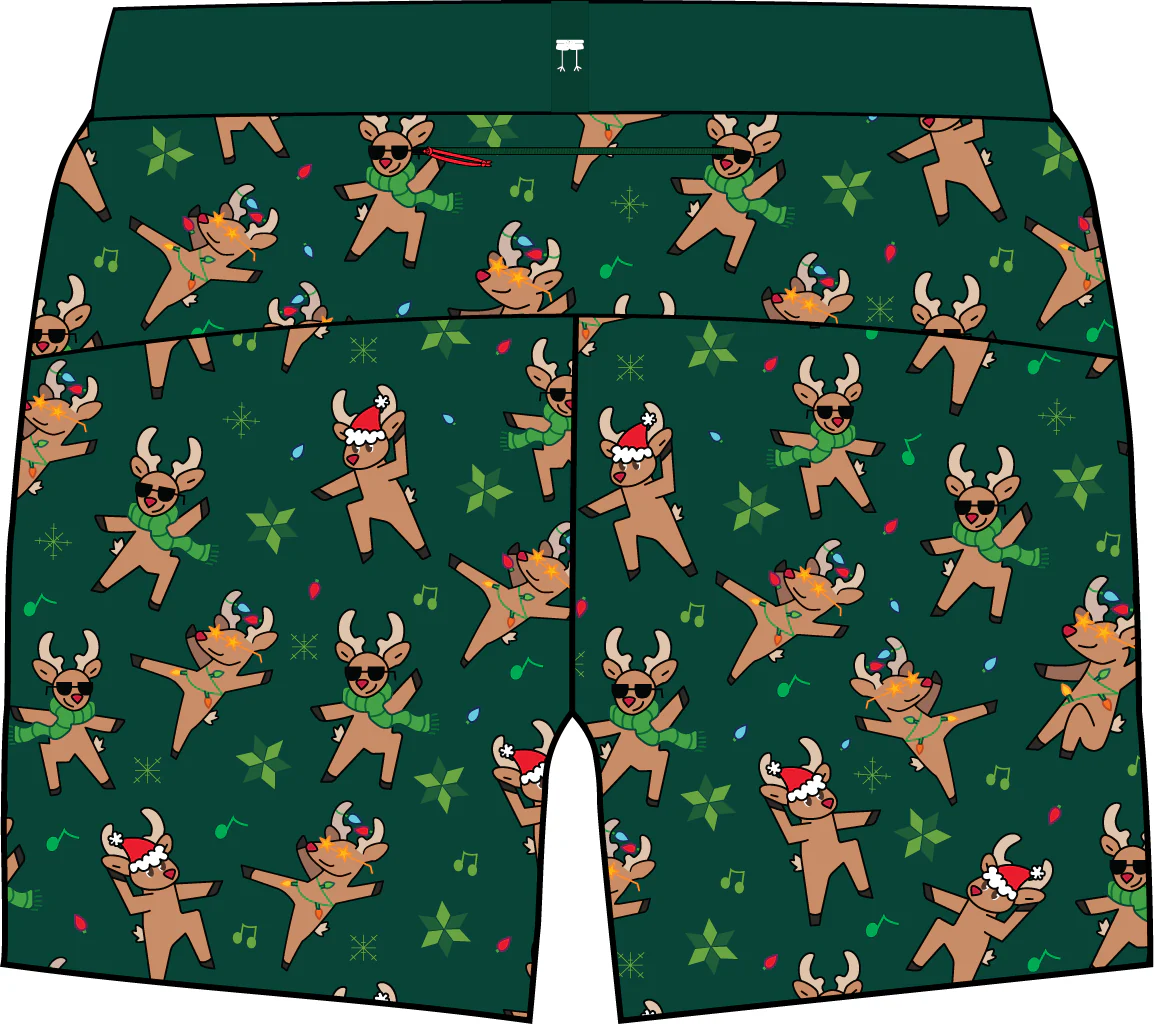 Men's Rockin Reindeer 5" DS Running Shorts - Image 2
