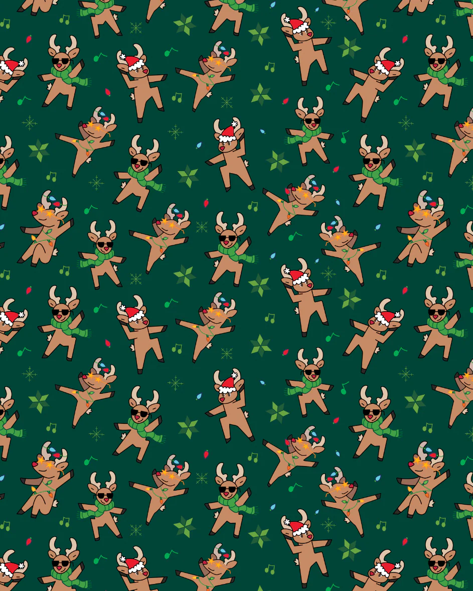 Men's Rockin Reindeer 5" DS Running Shorts - Image 3