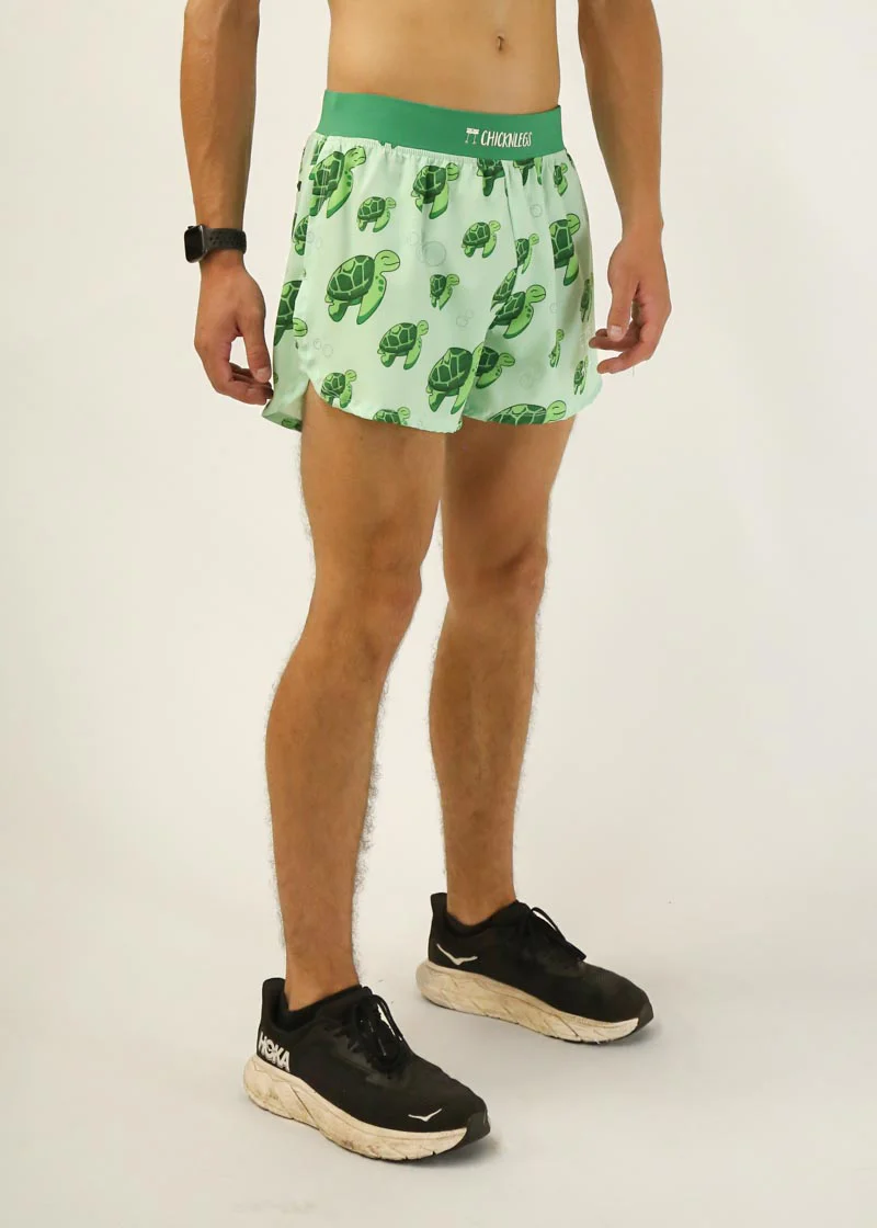 Men's Sea Turtles 4" Half Split Shorts - Image 2